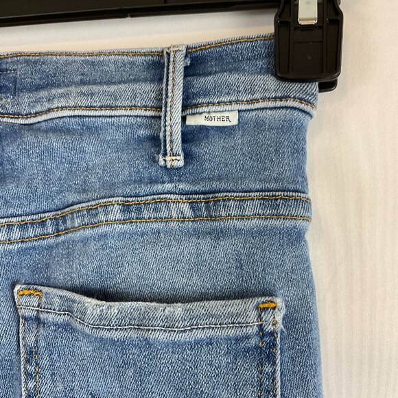 Mother The Hustler Ankle Fray Jeans 24 Blue - Picture 13 of 14